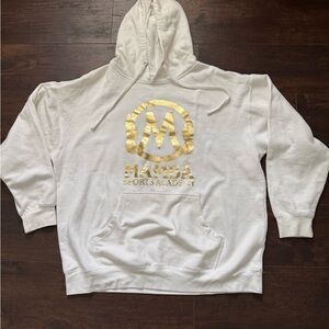Mamba Kobe White Hoodie with Gold Logo